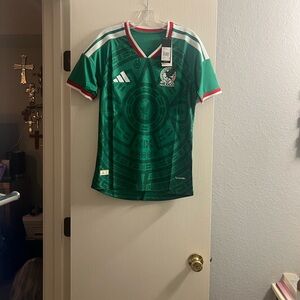 Adidas Green Soccer Jersey with Gold Badge